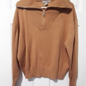 Brown Half-Zip Sweater